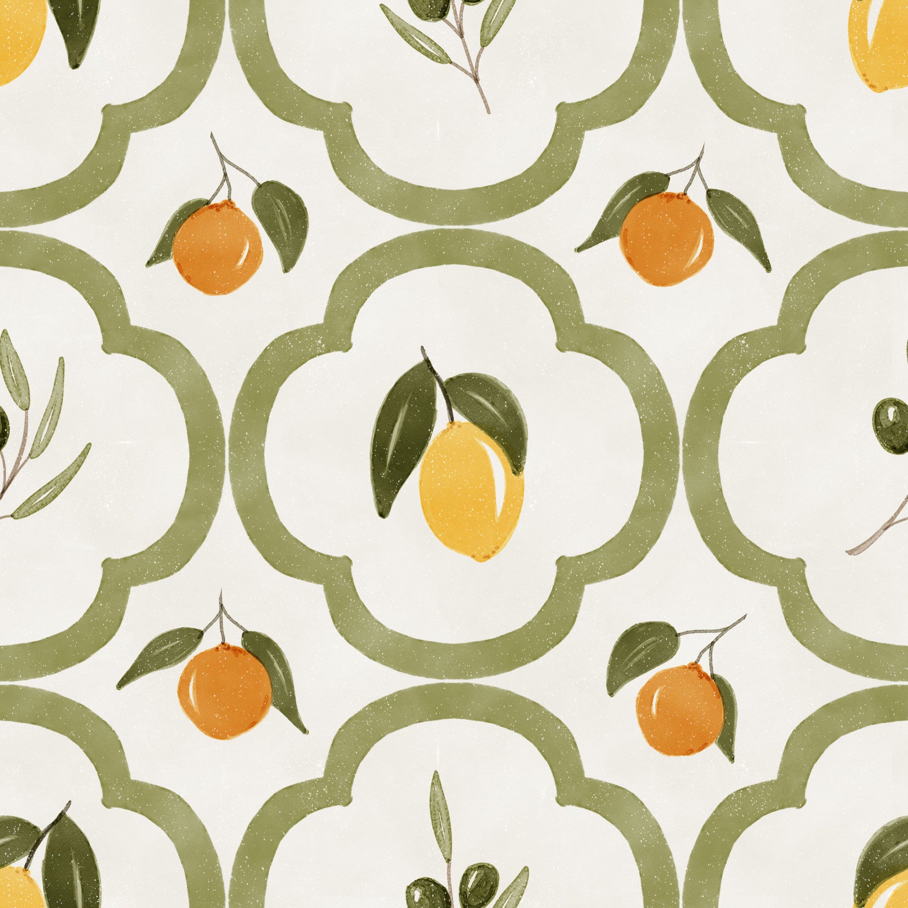 Mediterranean Harvest Decor Wallpaper⁠