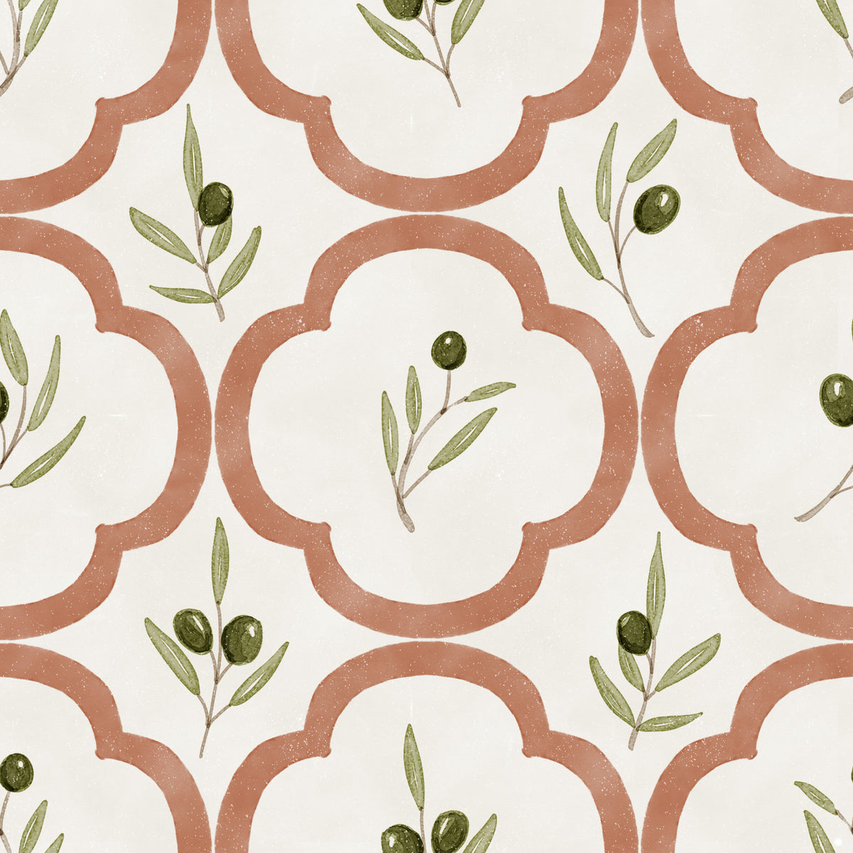 Mediterranean Olives Decor Wallpaper⁠ in your room