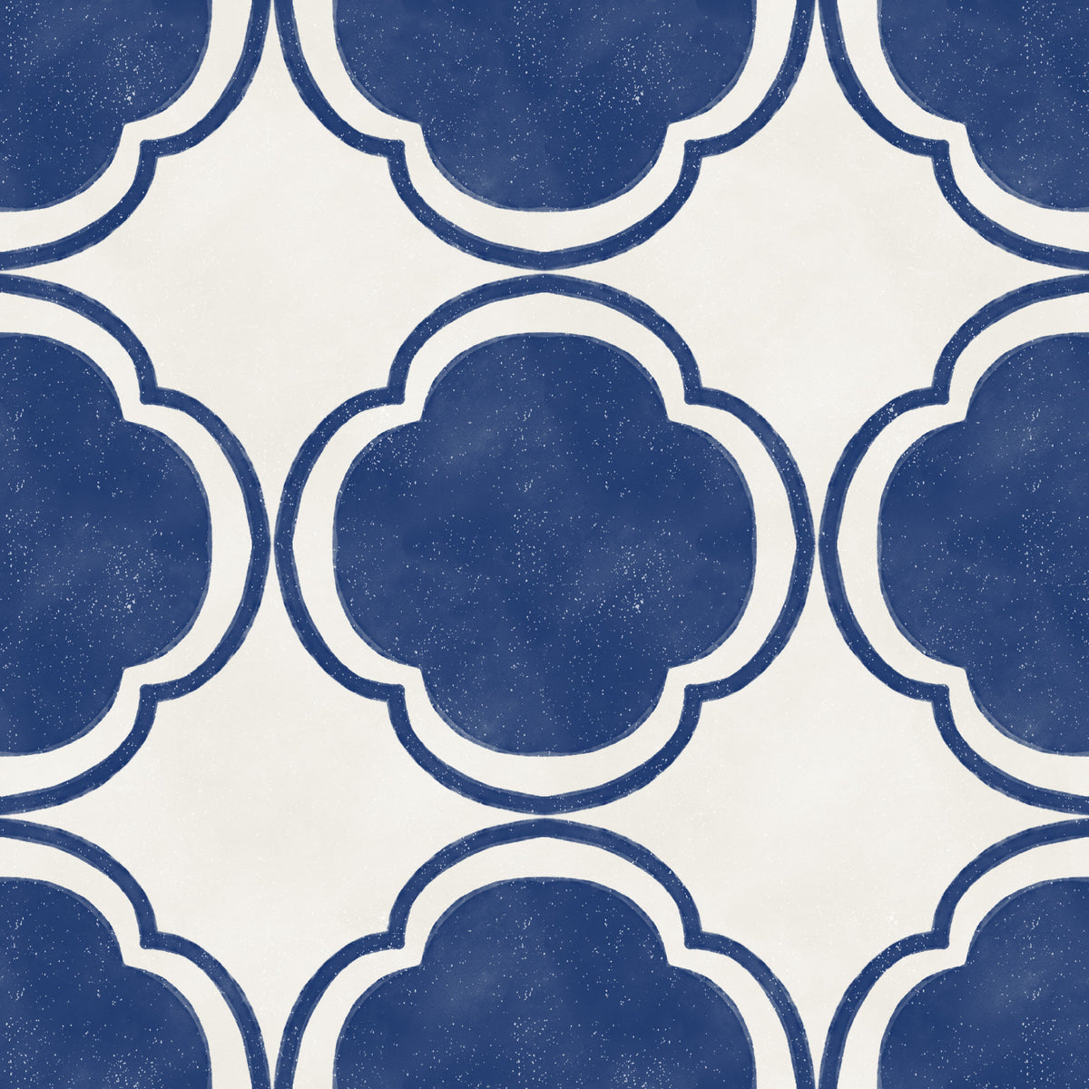 Mediterranean Quatrefoil Decor - Blue Wallpaper⁠ in your room