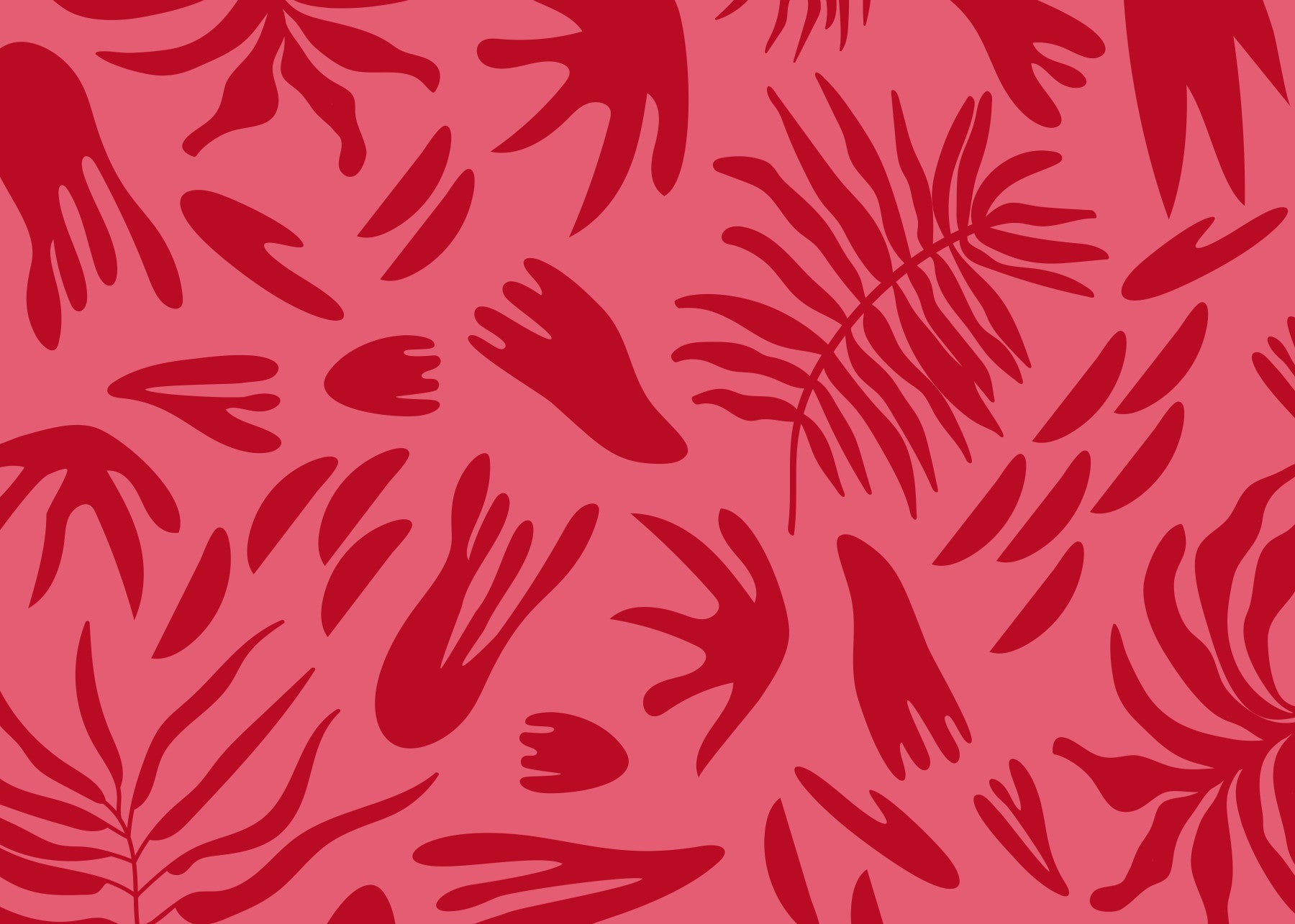 Crimson Leaf Dance Wall Mural