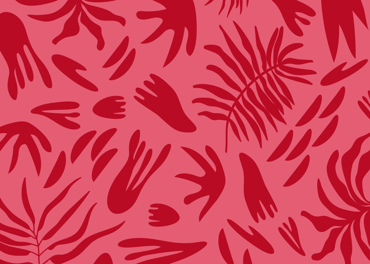 Crimson Leaf Dance Wall Mural in your room — zoomed