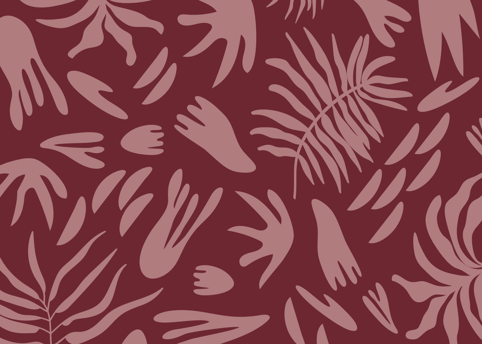 Maroon Bloom Abstract Wall Mural in your room