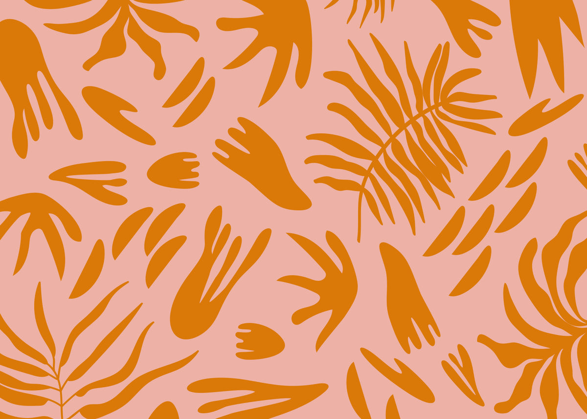 Terra & Blush Flora Wall Mural in your room
