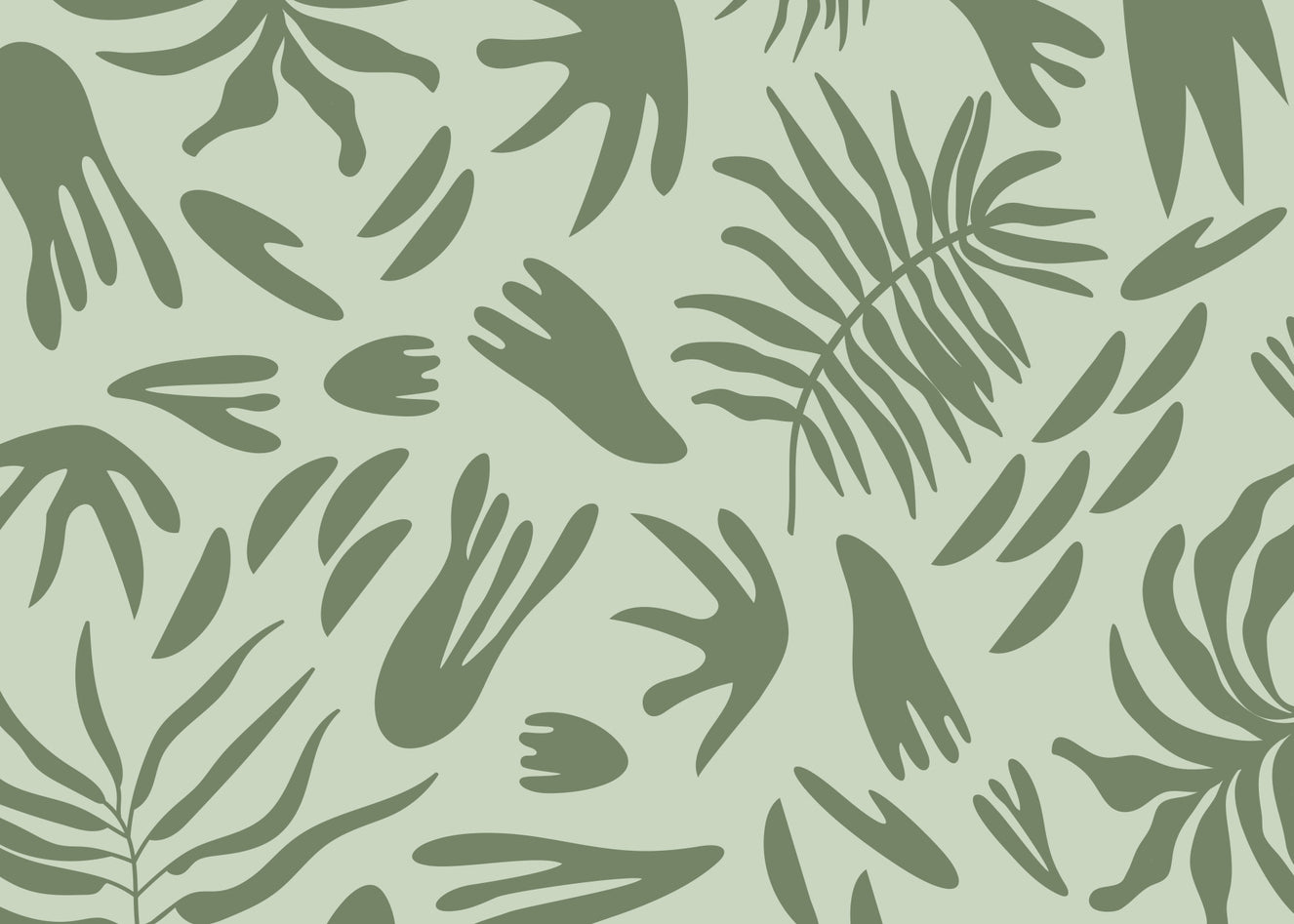 Verdant Shapes Harmony Wall Mural