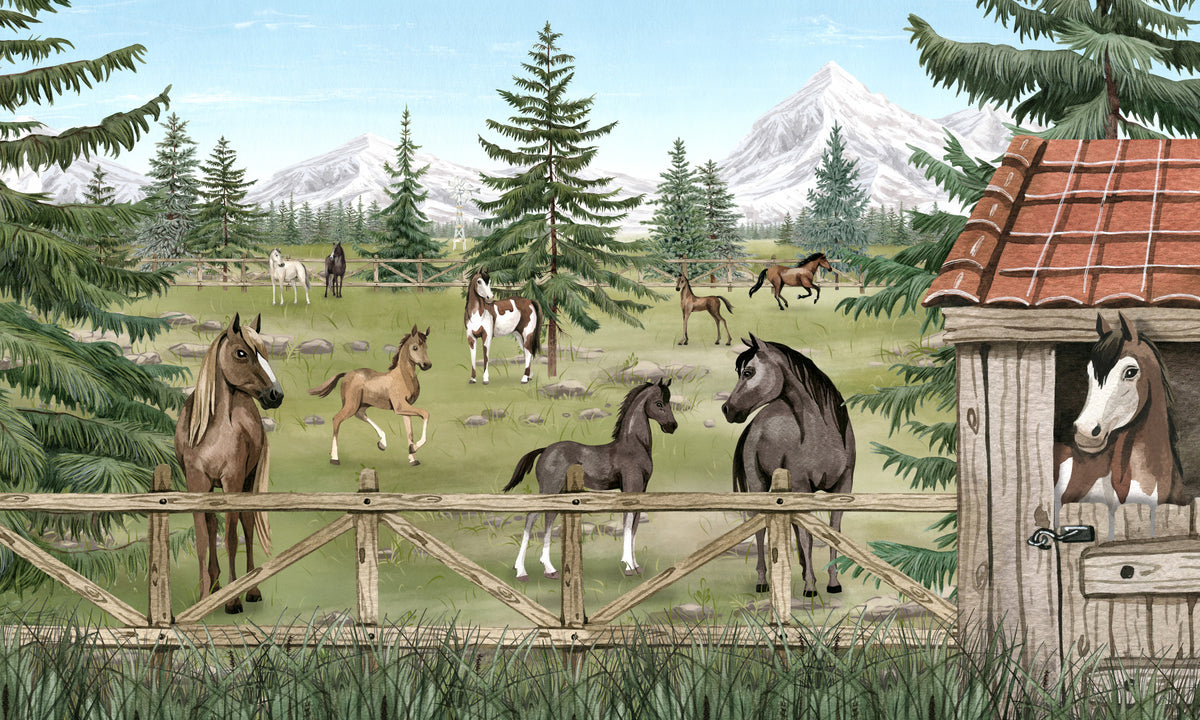 Horse Haven Wall Mural in your room
