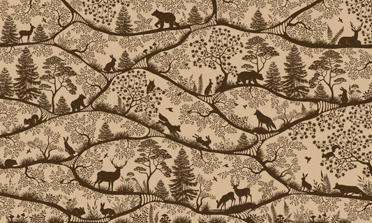 Nordic Nature Beige Brown Wall Mural