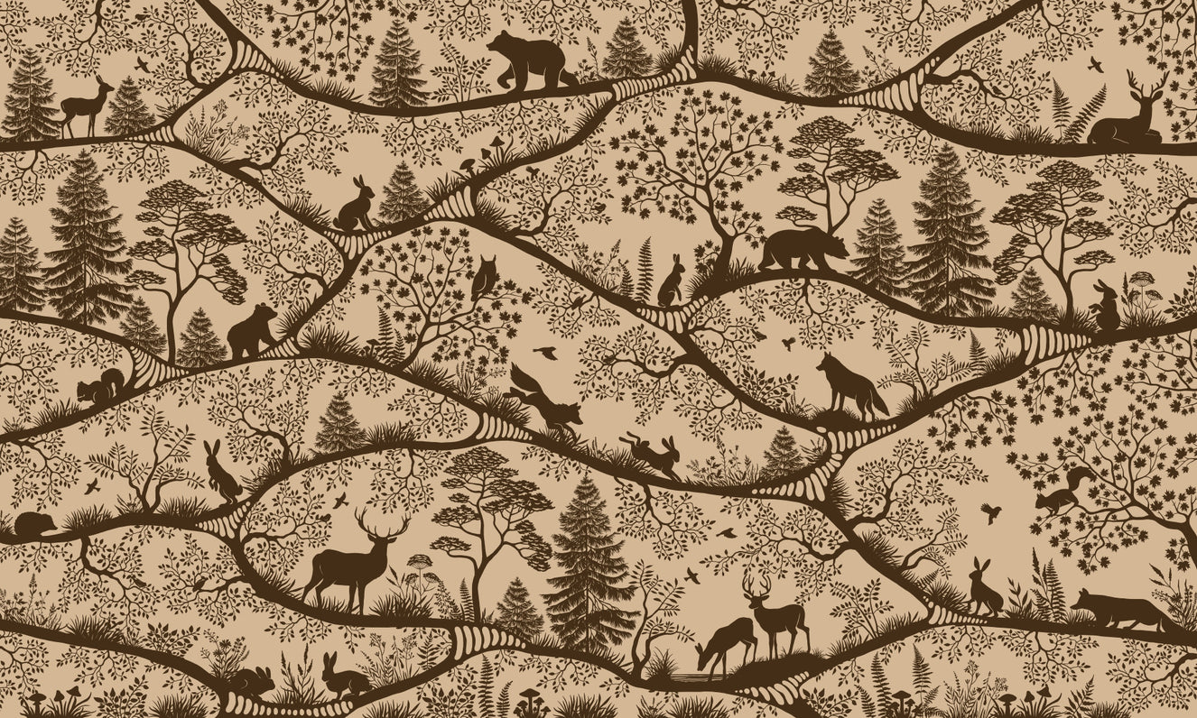 Nordic Nature Beige Brown Wall Mural