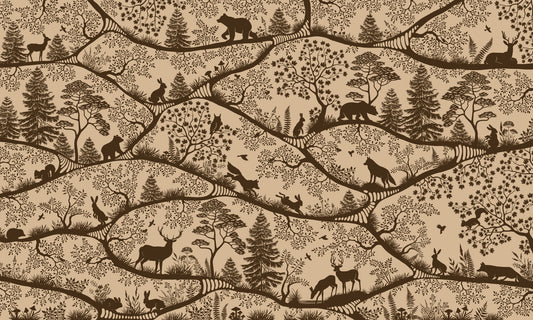 Nordic Nature Beige Brown Wall Mural