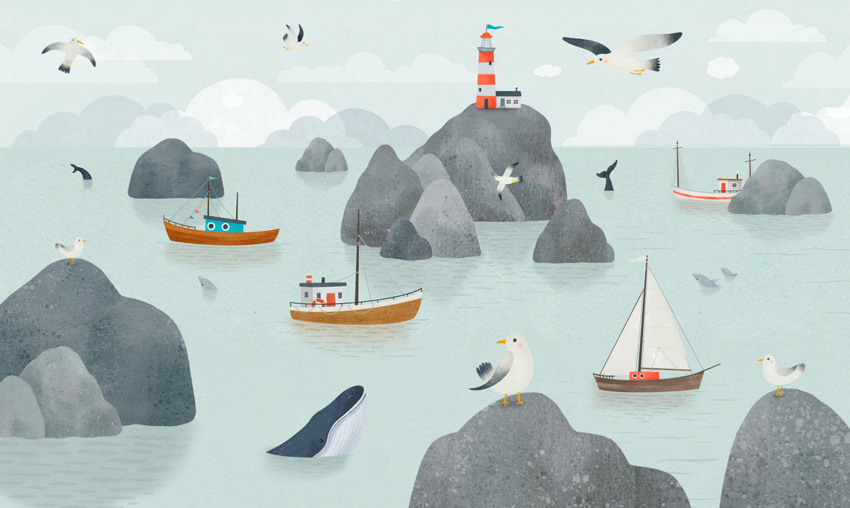 Seaside Stories Wall Mural