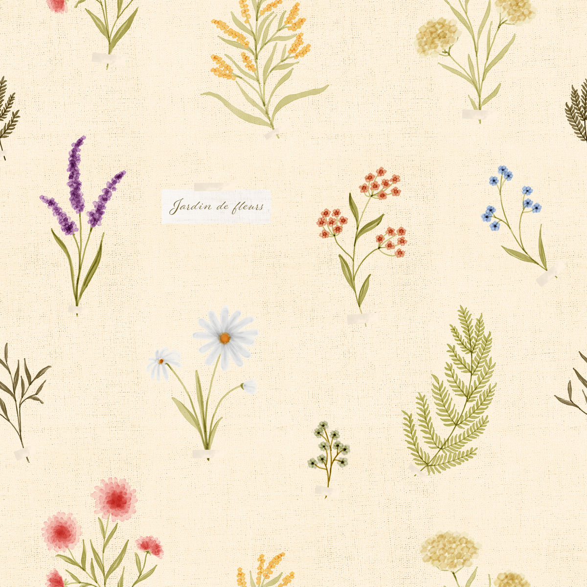Jardin des Fleurs Wildflowers Collection Wallpaper⁠ in your room — zoomed