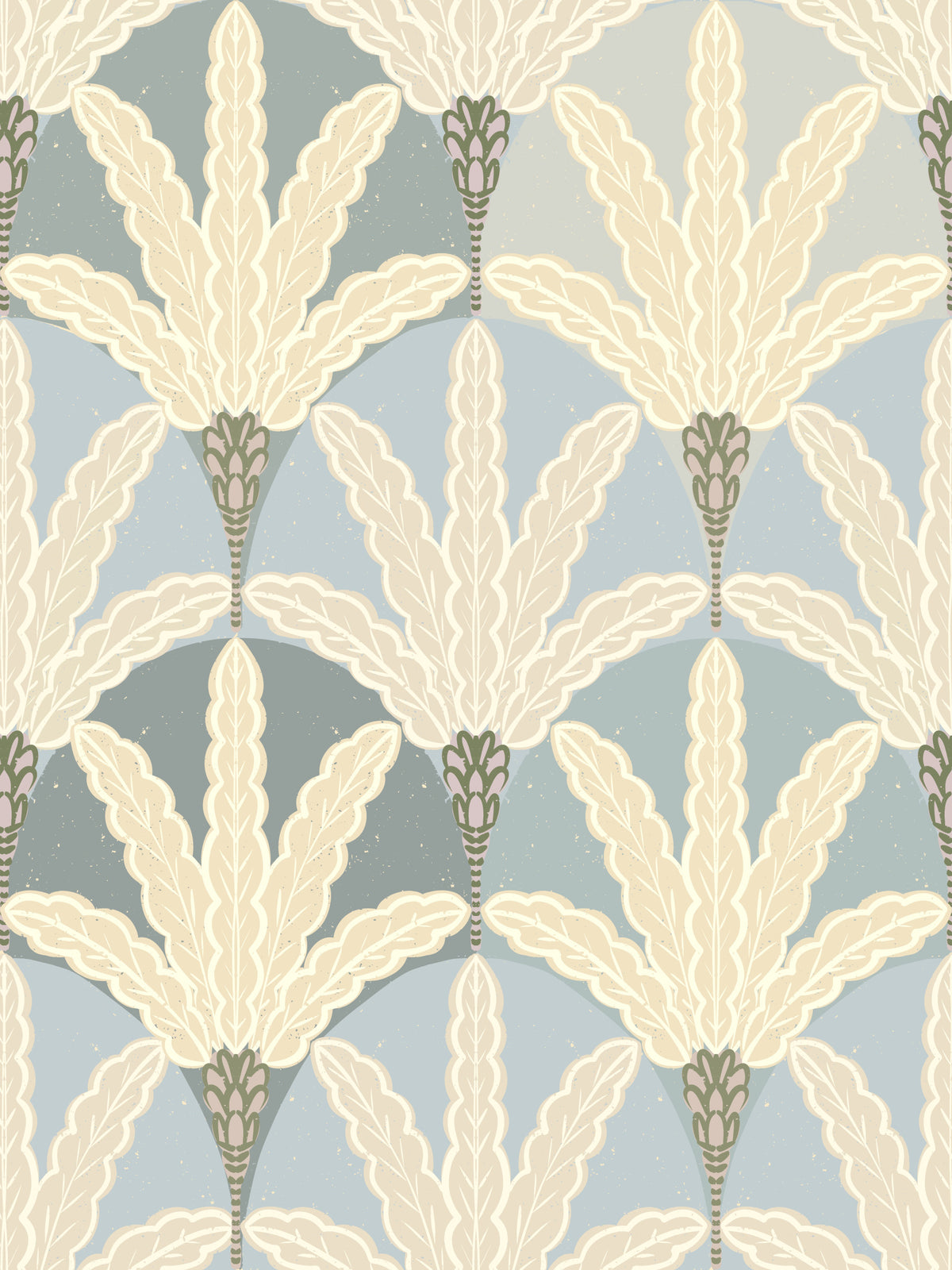 Serene Deco Foliage Wallpaper⁠ in your room