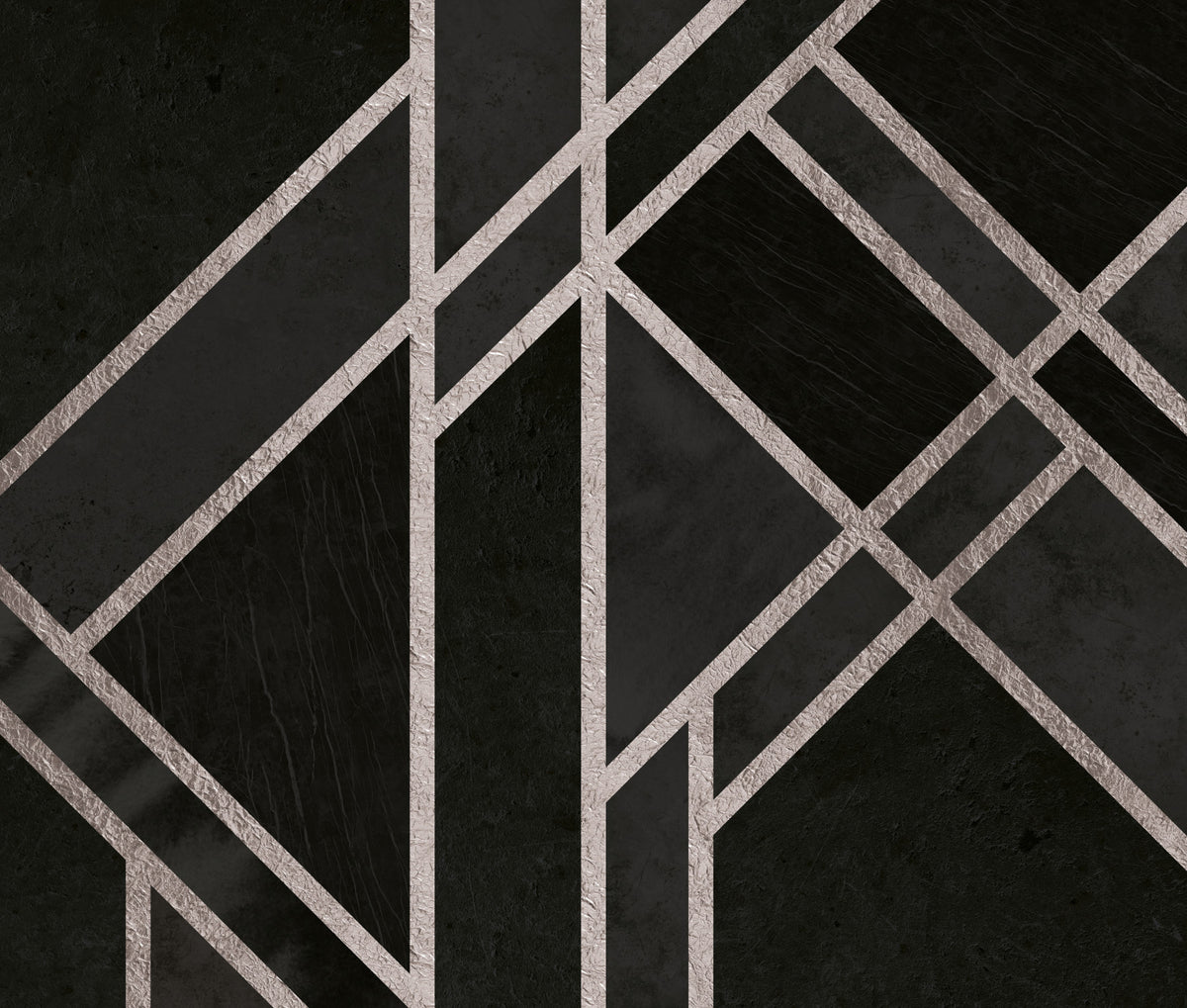 Luxe Black Art Deco Wall Mural in your room