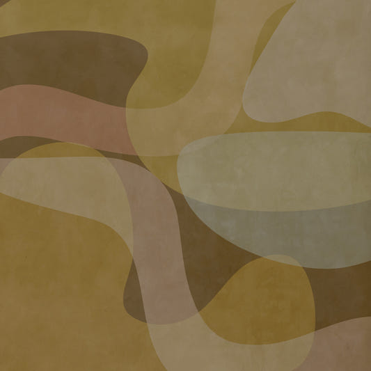 Earthen Waves Abstract Wall Mural