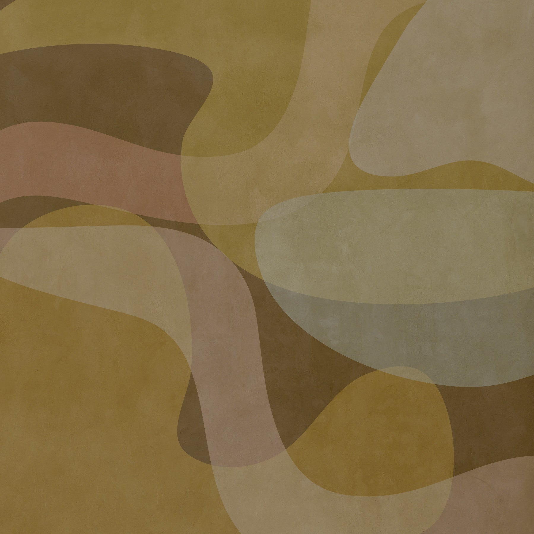 Earthen Waves Abstract Wall Mural