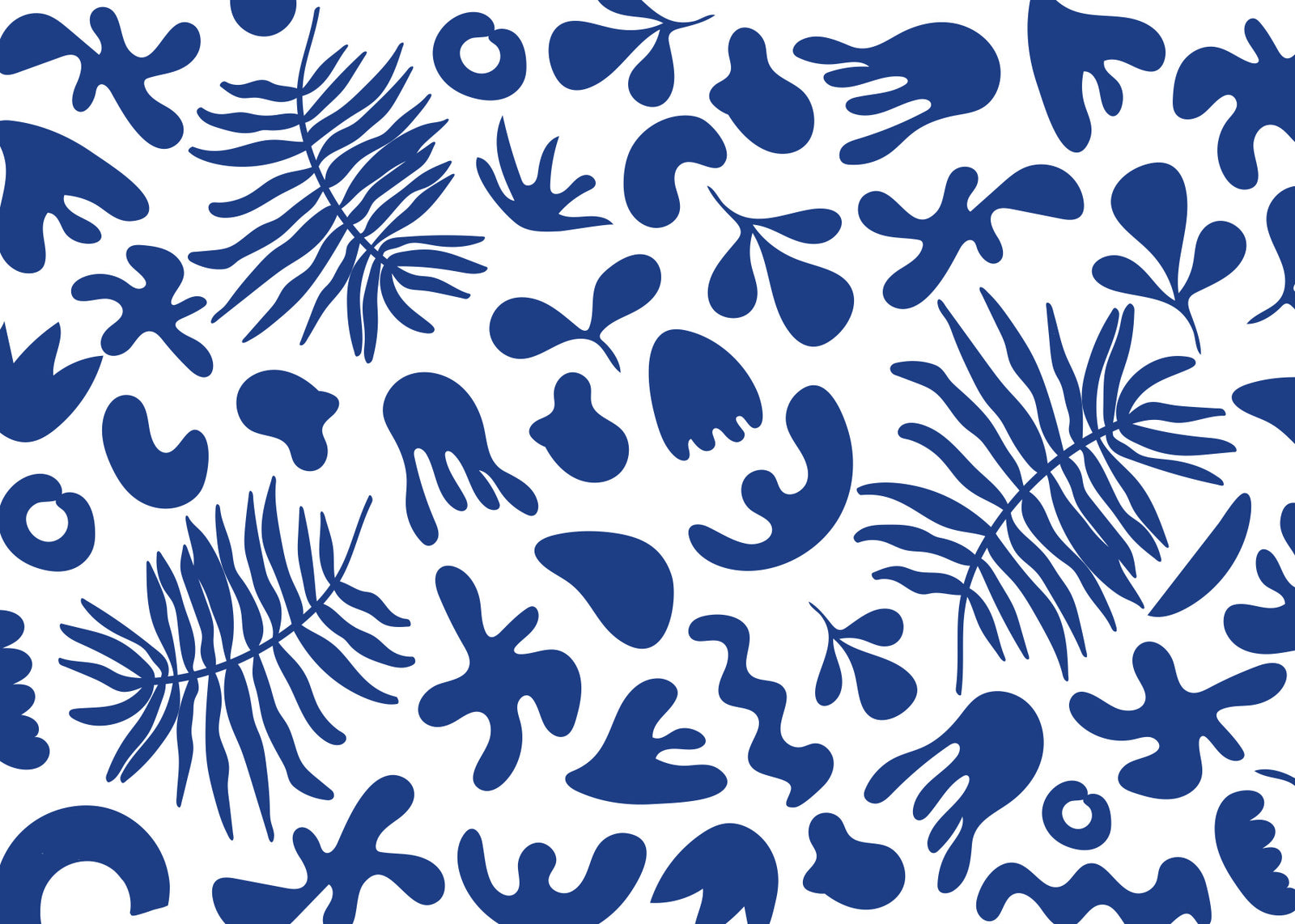 Blue Clipped Garden Wall Mural in your room