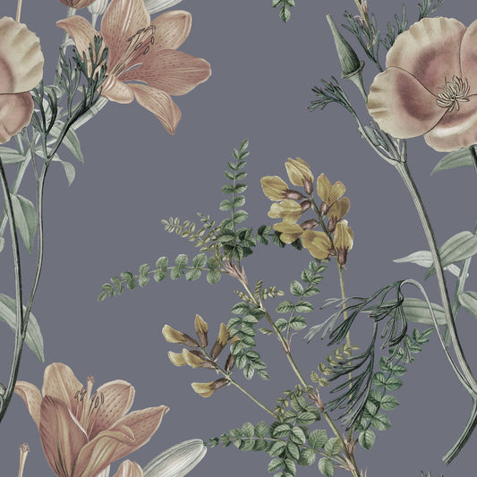 Serenidad botánica vintage Wallpaper⁠