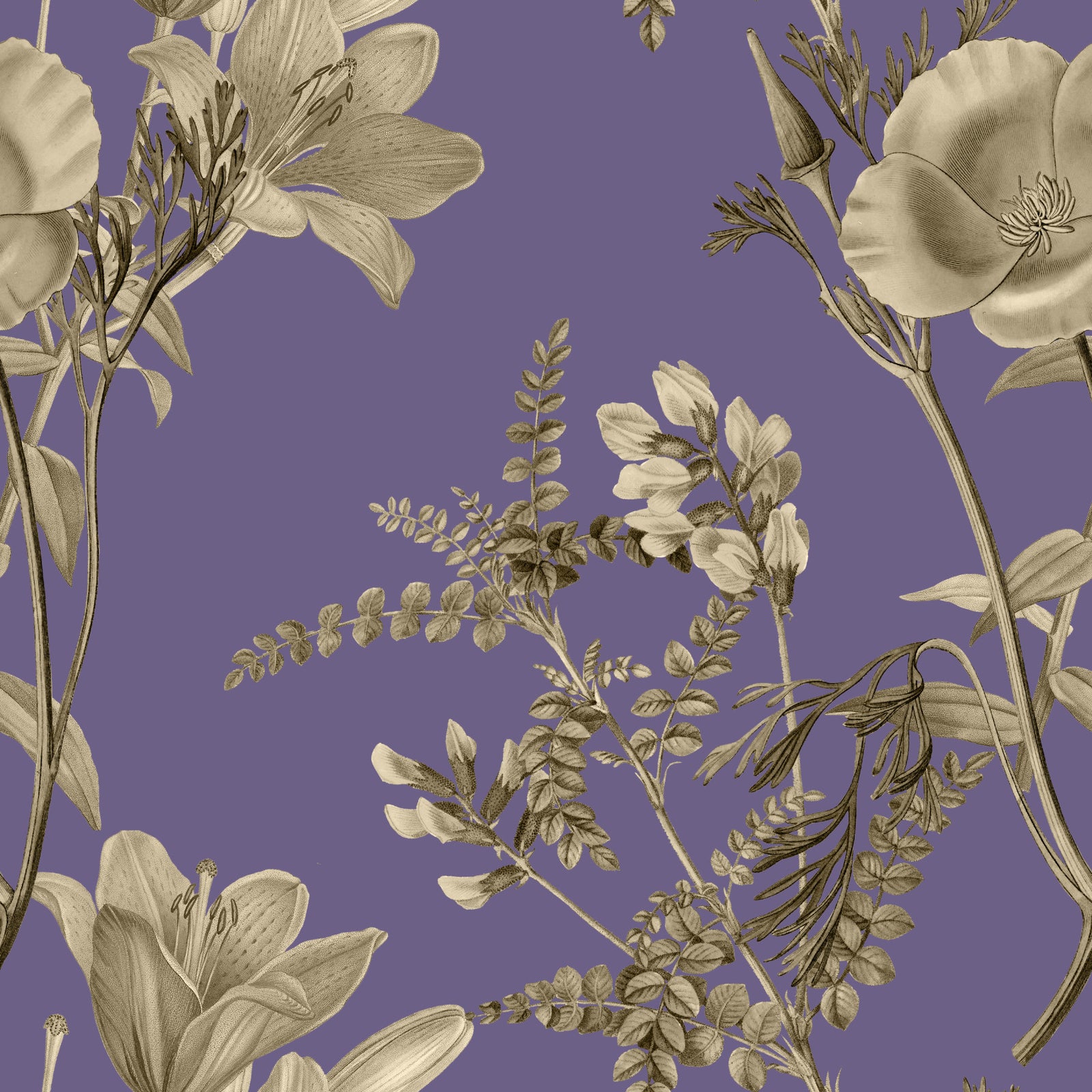 Ensueño floral vintage Wallpaper⁠