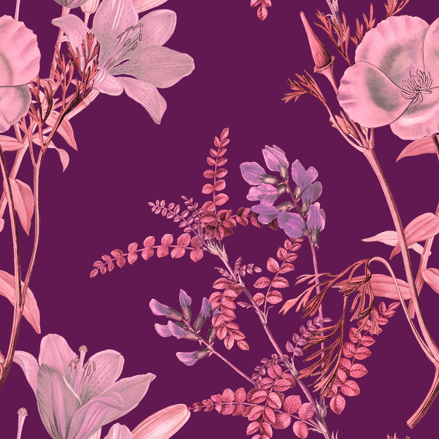 Ciruela botánica opulenta Wallpaper⁠