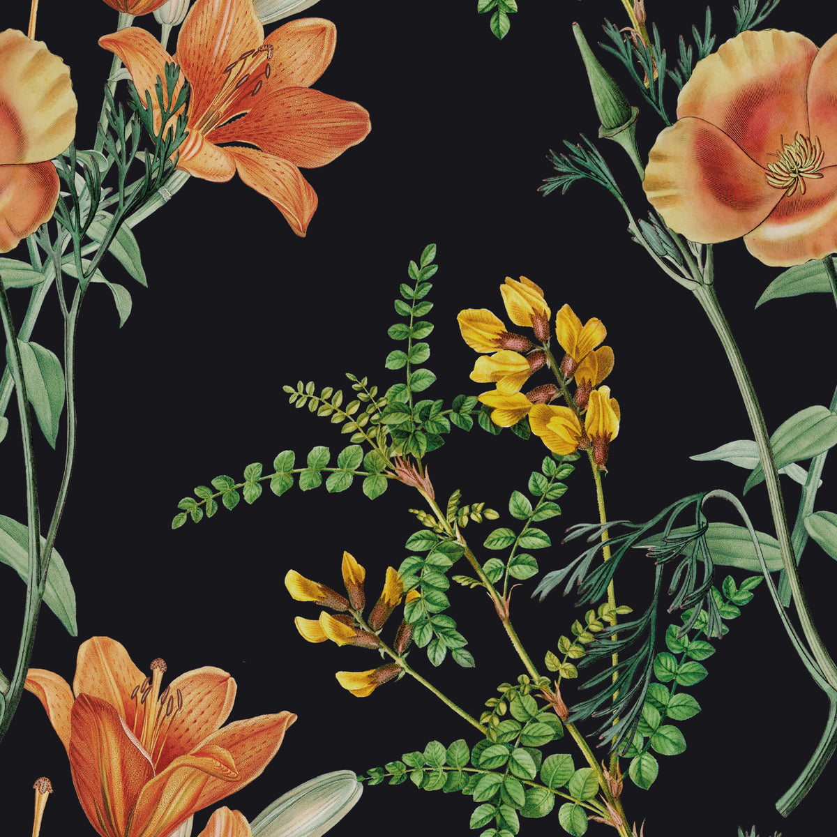 Flor nocturna Wallpaper⁠ in your room — zoomed