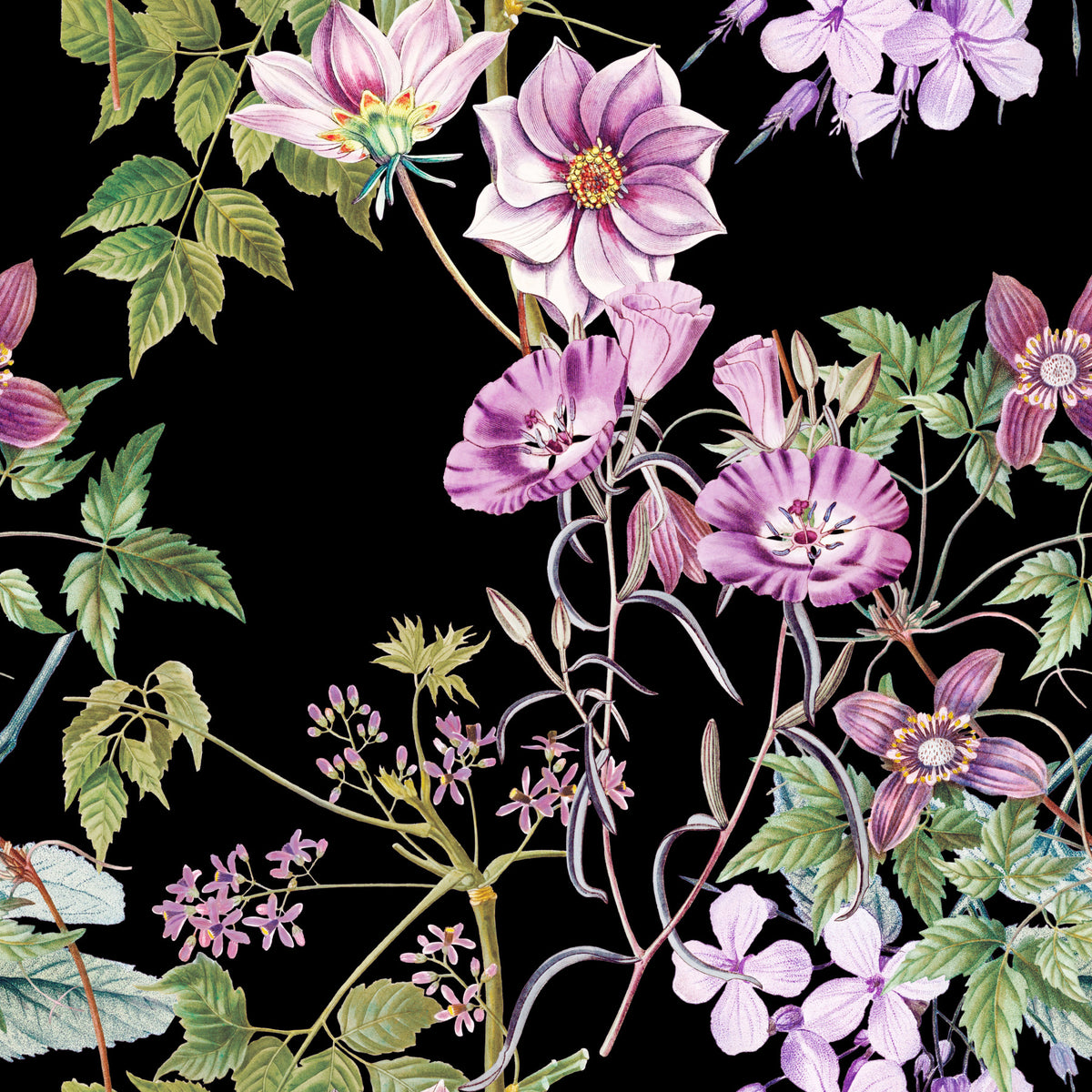 Victorian Vine Embrace Wallpaper in your room