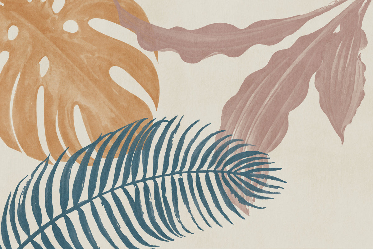 Subtle Botanical Flow Wall Mural in your room — zoomed