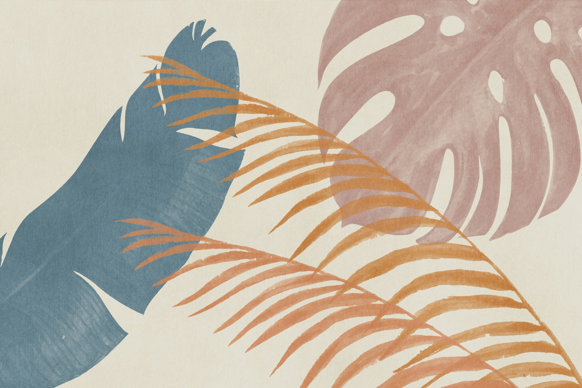 Mid-Century Foliage Flow Wall Mural in your room