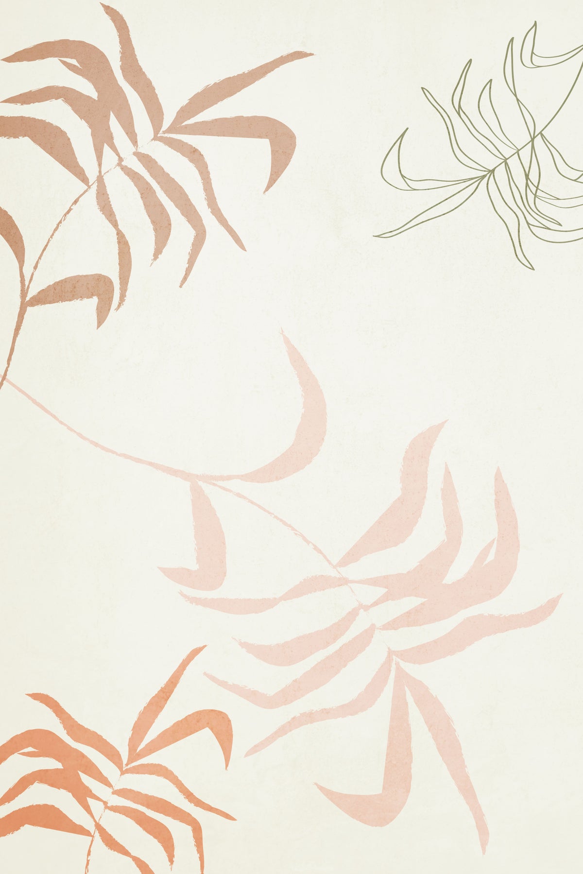 Ethereal Fronds Wall Mural in your room — zoomed
