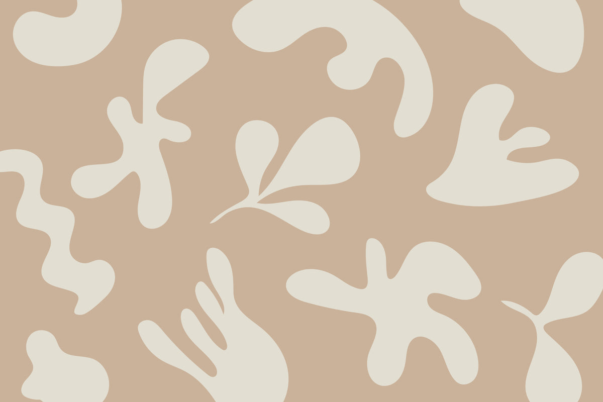 Organic Flow in Beige Wall Mural in your room