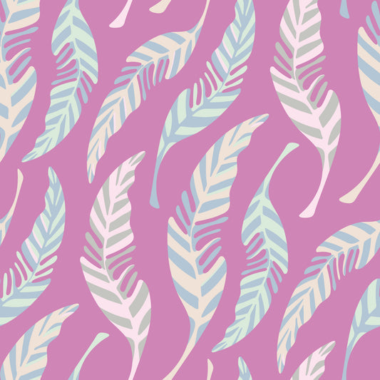 Light As A Feather Spring Cottagecore Feathers Pastel Purple Pink Mauve Wallpaper⁠