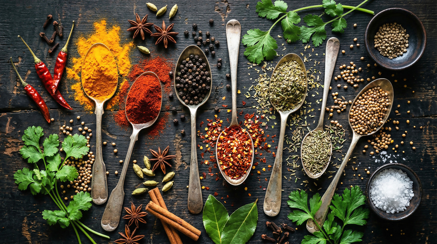 Aromatic Spice Collection Wall Mural