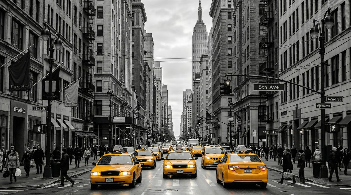 Manhattan's Golden Rush Wall Mural