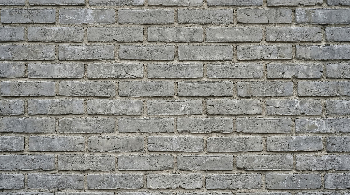 Urban Gray Brick Texture Wall Mural in your room — zoomed