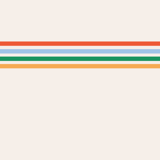 Retro Vibe Horizontal Stripes Wall Mural