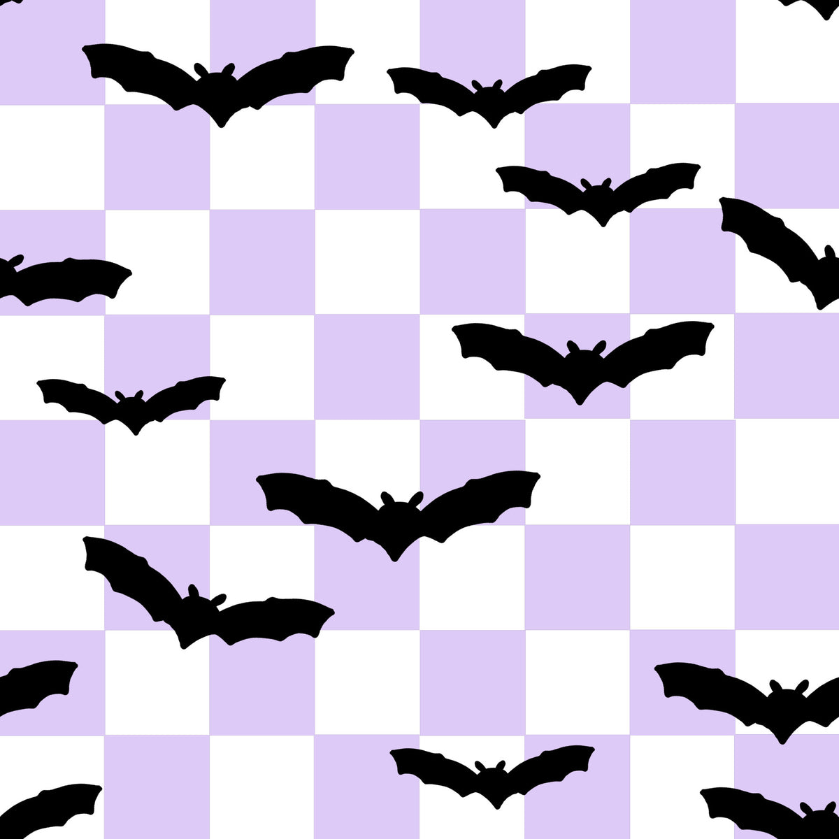 Checkered Bats in Purple Wallpaper⁠ in your room