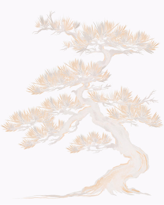 Matsu pine Pastel Japanese style  Wall Mural