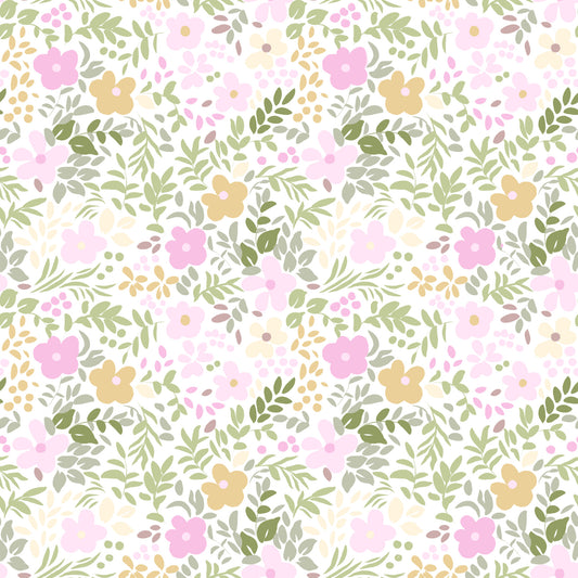 Spring Blossom flowers summertime seamless pattern  Wallpaper⁠