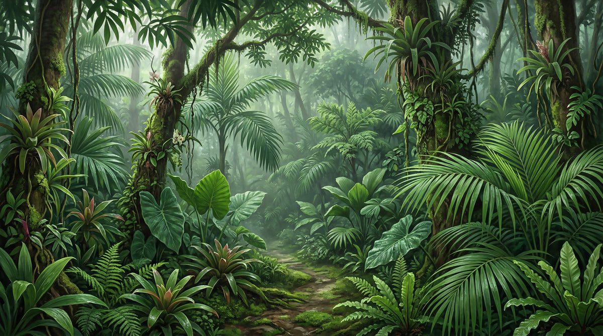 Emerald Forest Trail Wall Mural in your room