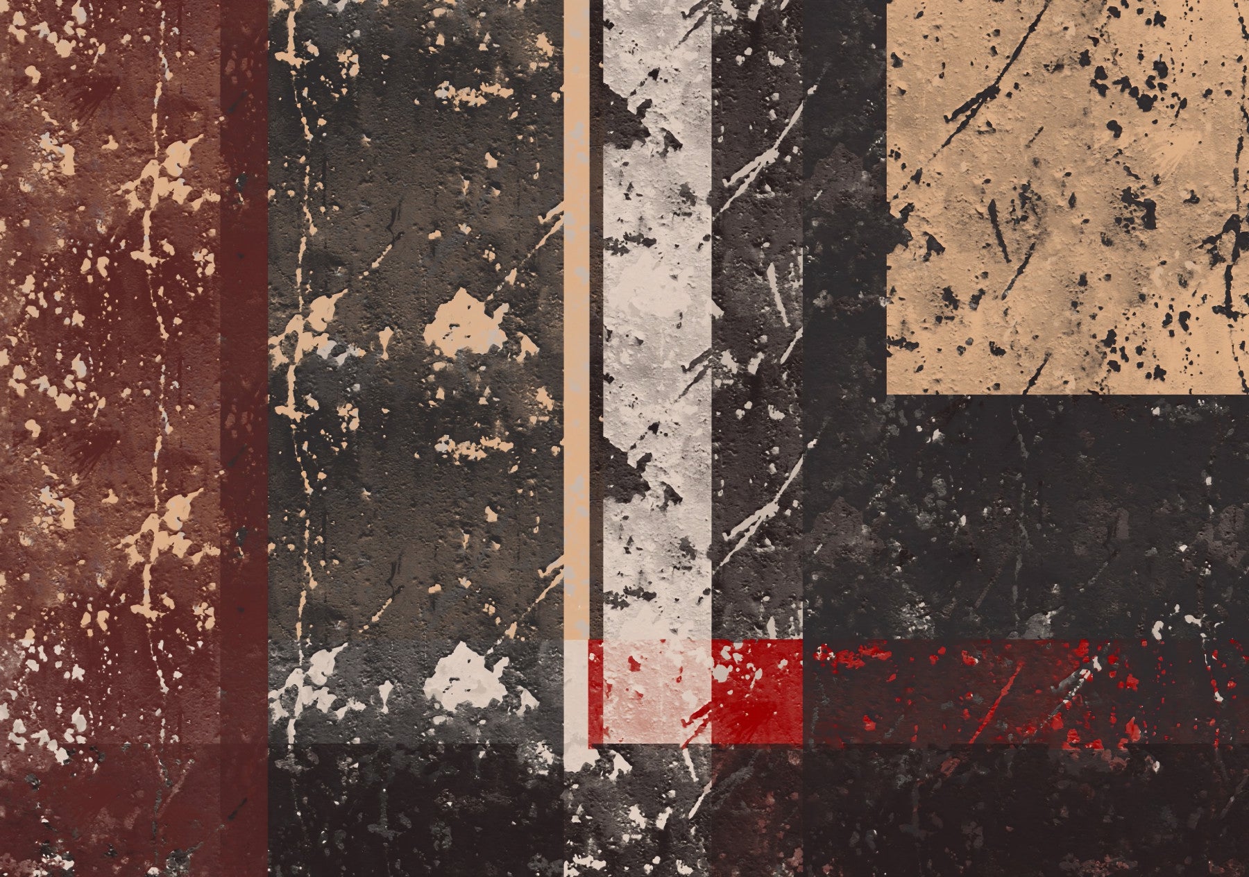 Urban Canvas Abstract Wall Mural styling the focal wall of a Dining room 