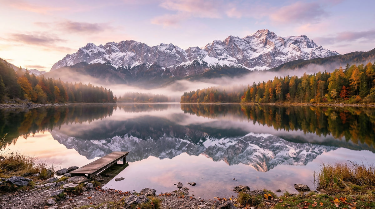 Alpenglow Lake Reflection Wall Mural in your room