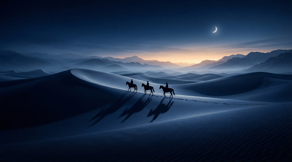 Desert Riders: Twilight's Horizon Wall Mural in your room