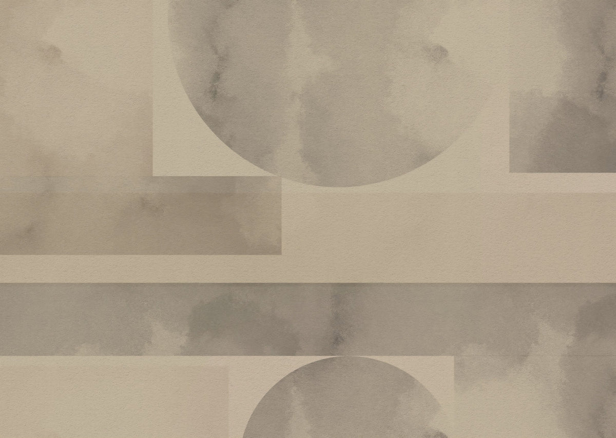 Earthy Horizon Geometry Shapes Abstract  Wall Mural in your room — zoomed