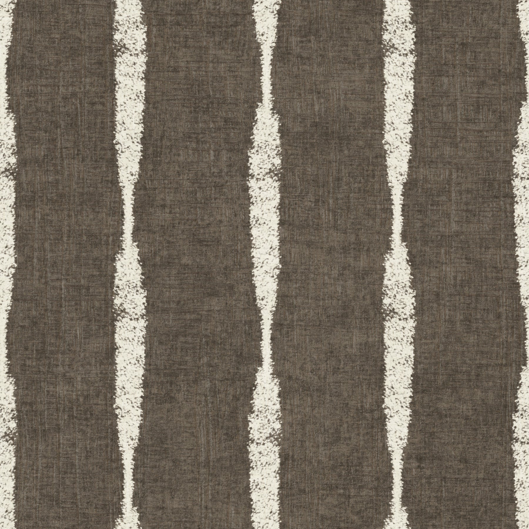 Dining featuring Cream Textured Distressed Stripes on Muted Brown Wallpaper.