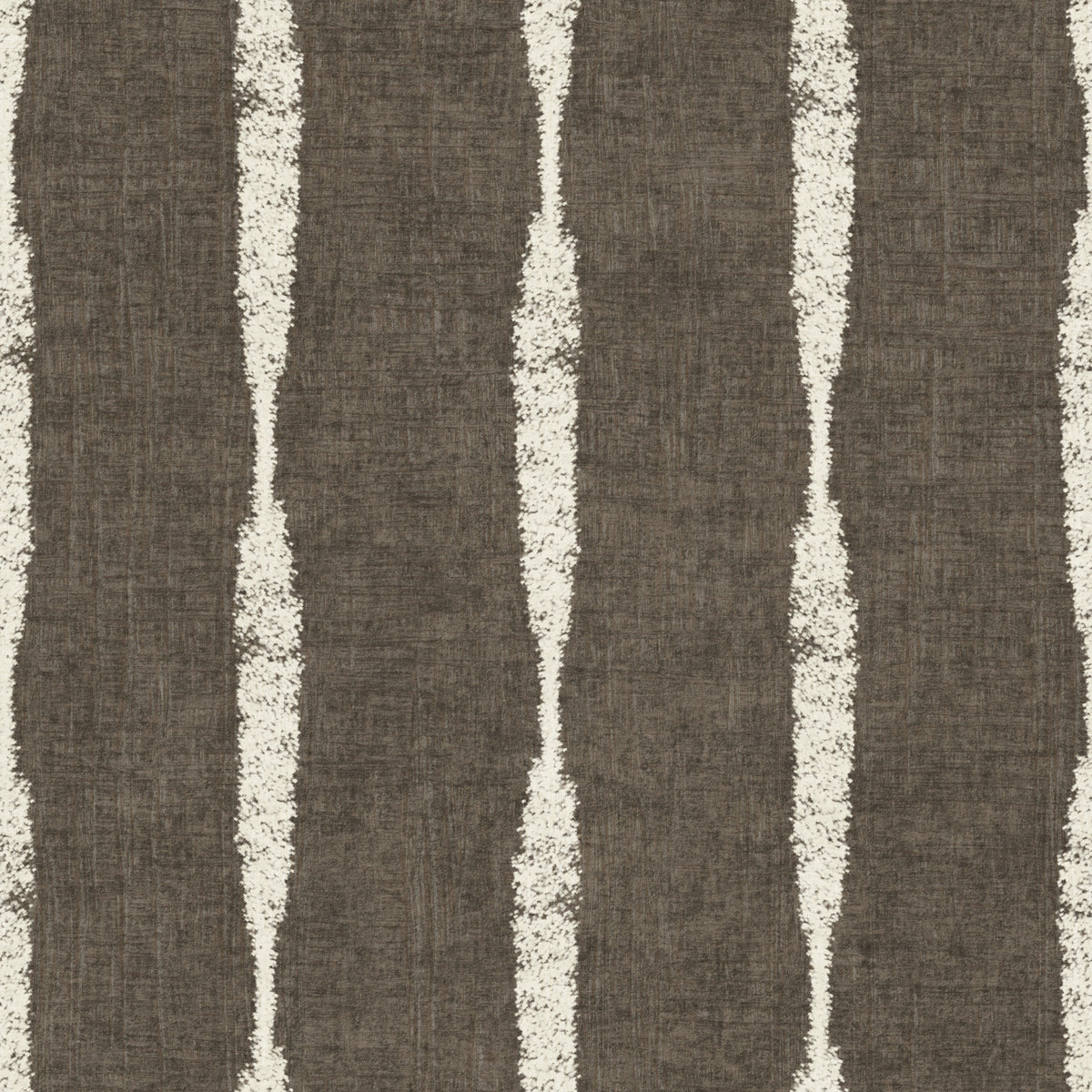 Cream Textured Distressed Stripes on Muted Brown Wallpaper⁠ in your room — zoomed