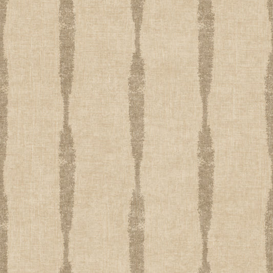 Kaki Textured Distressed Stripes on Warm Beige Wallpaper⁠