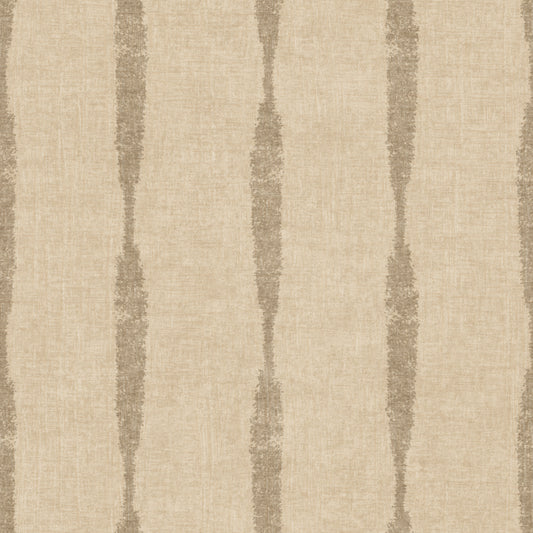 Kaki Textured Distressed Stripes on Warm Beige Wallpaper⁠