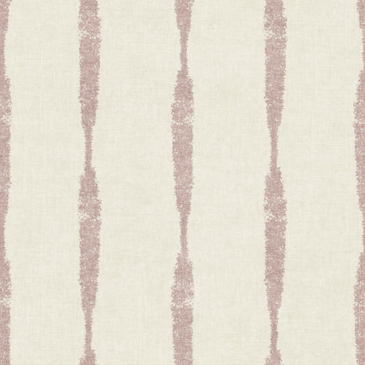 Nude Pink Textured Distressed Stripes on Cream Wallpaper⁠