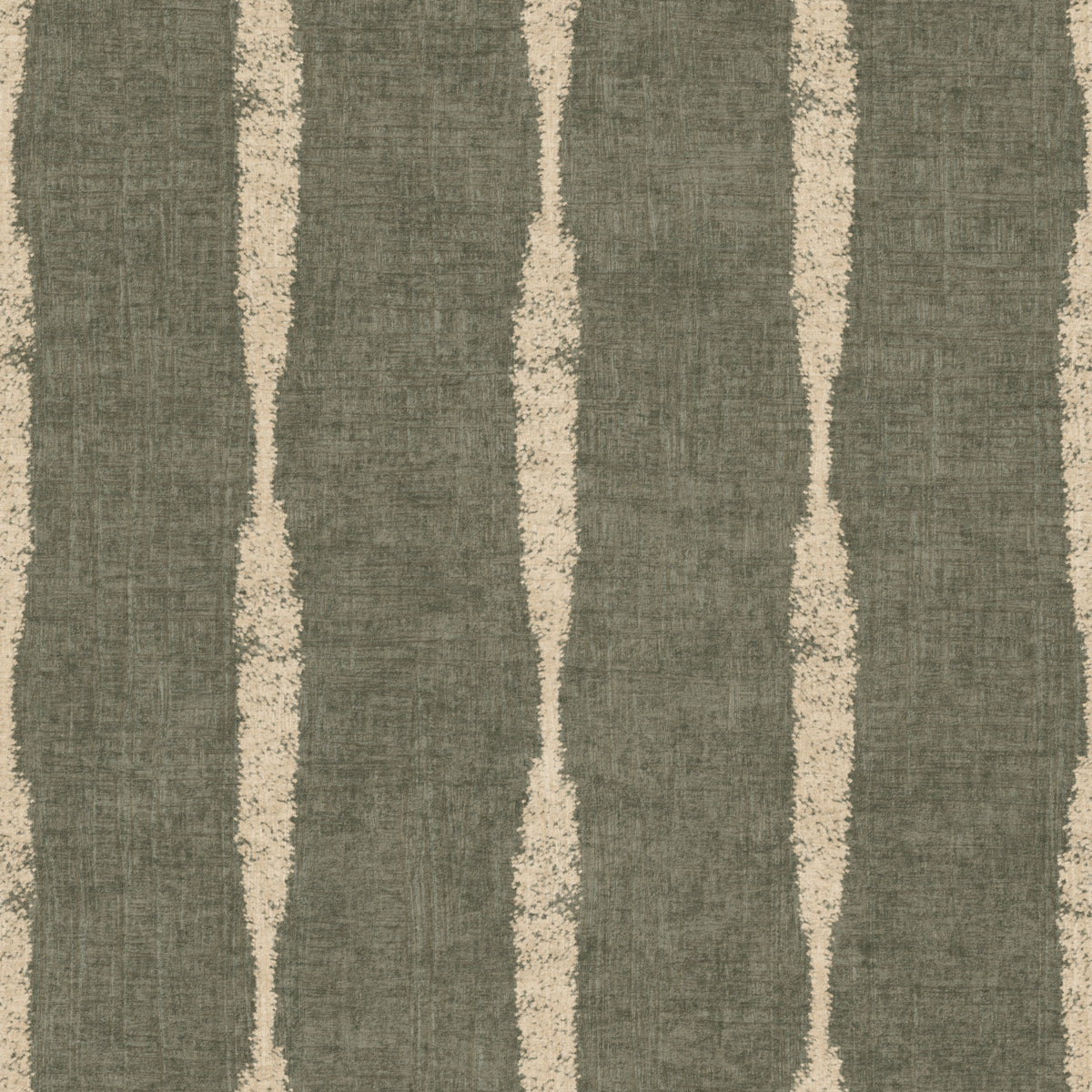 Warm Beige Textured Distressed Stripes on Muted Green Wallpaper⁠ in your room