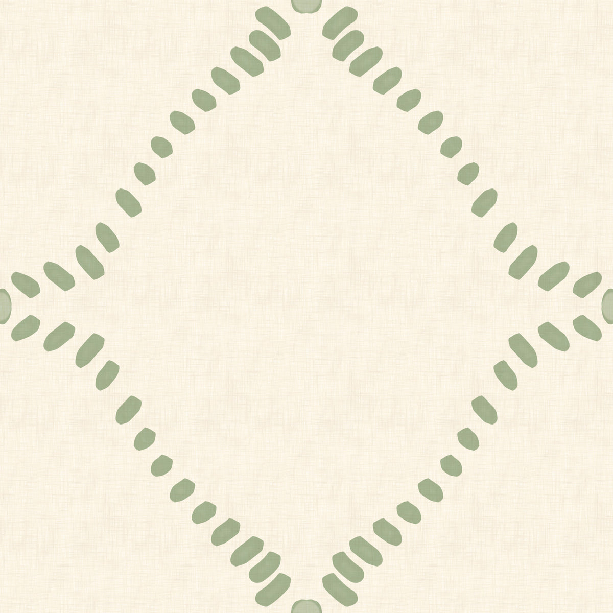 Beachy Boho Costal Green Dotted Lattice Wallpaper⁠ in your room — zoomed