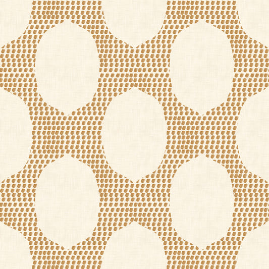 Beachy Boho Golden Mosaic Wallpaper⁠