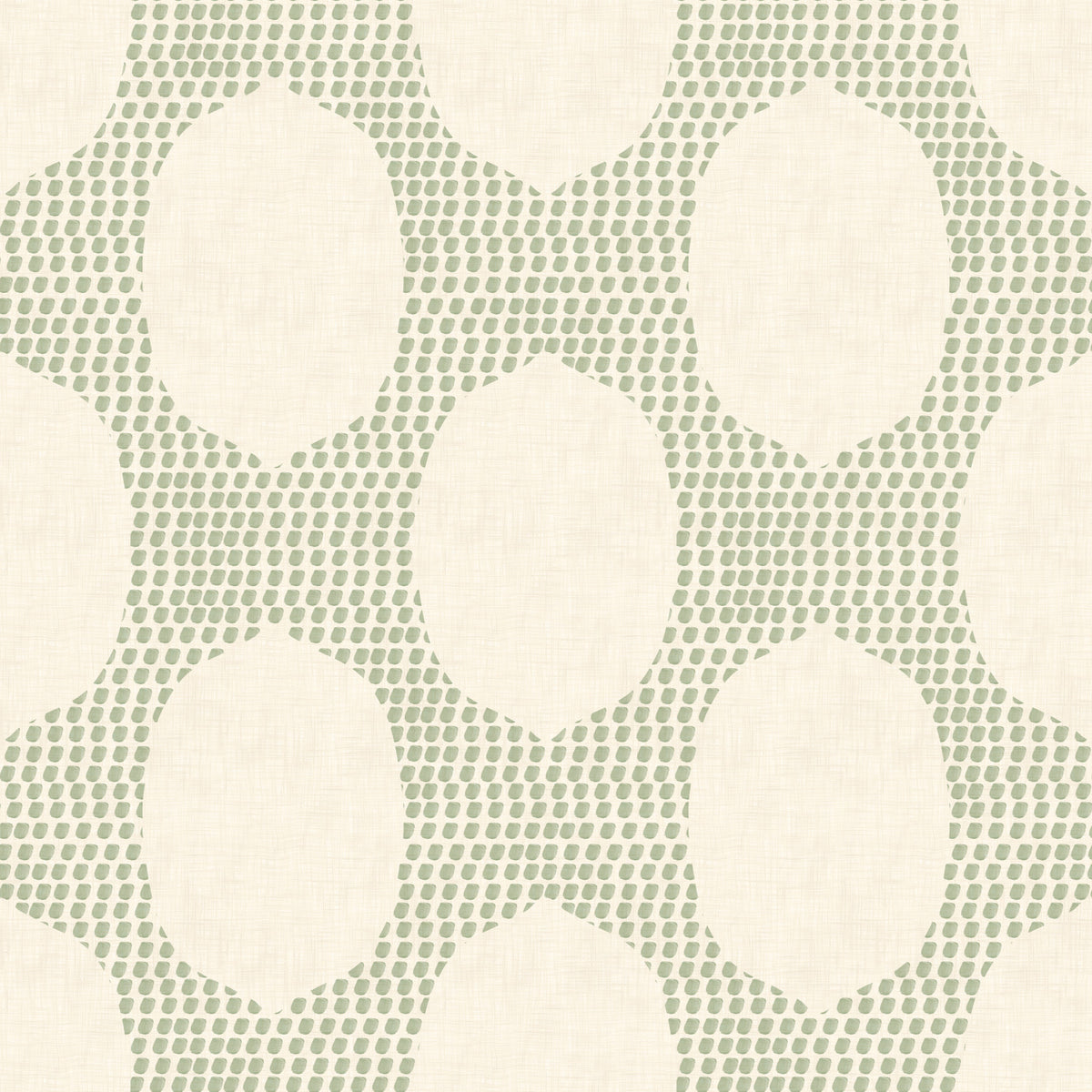 Beachy Boho Costal Green Mosaic Wallpaper⁠ in your room — zoomed